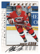 Load image into Gallery viewer, Robert Kron - Carolina Hurricanes (NHL Hockey Card) 1997-98 Be A Player Pinnacle Authentic Autographs # 140 Mint
