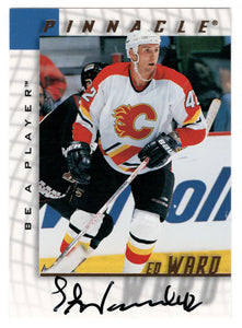Ed Ward - Calgary Flames (NHL Hockey Card) 1997-98 Be A Player Pinnacle Authentic Autographs # 172 Mint
