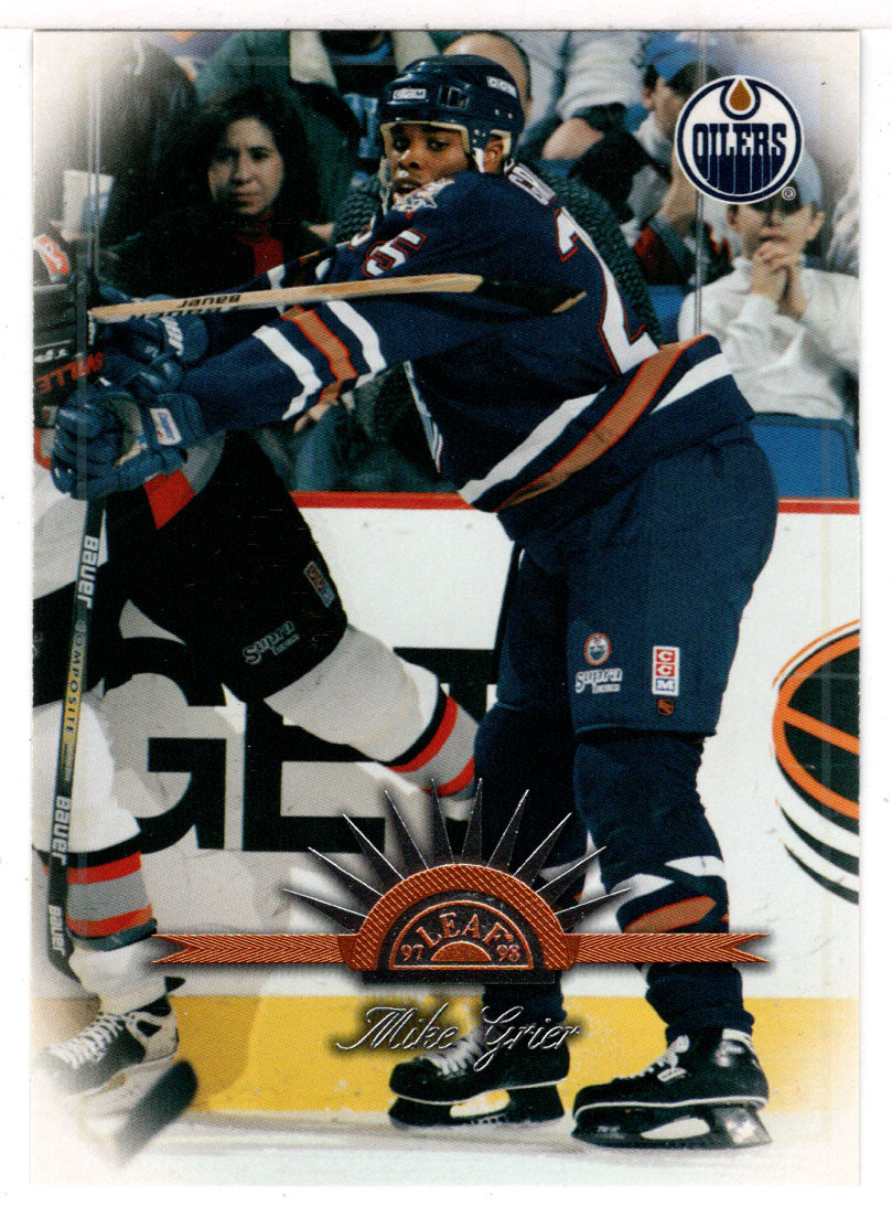 Mike Grier - Edmonton Oilers (NHL Hockey Card) 1997-98 Leaf # 81 Mint