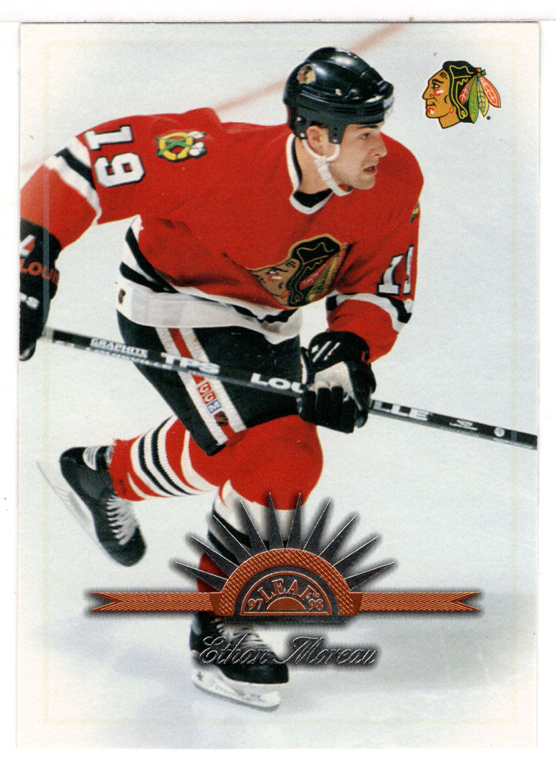 Ethan Moreau - Chicago Blackhawks (NHL Hockey Card) 1997-98 Leaf # 143 Mint