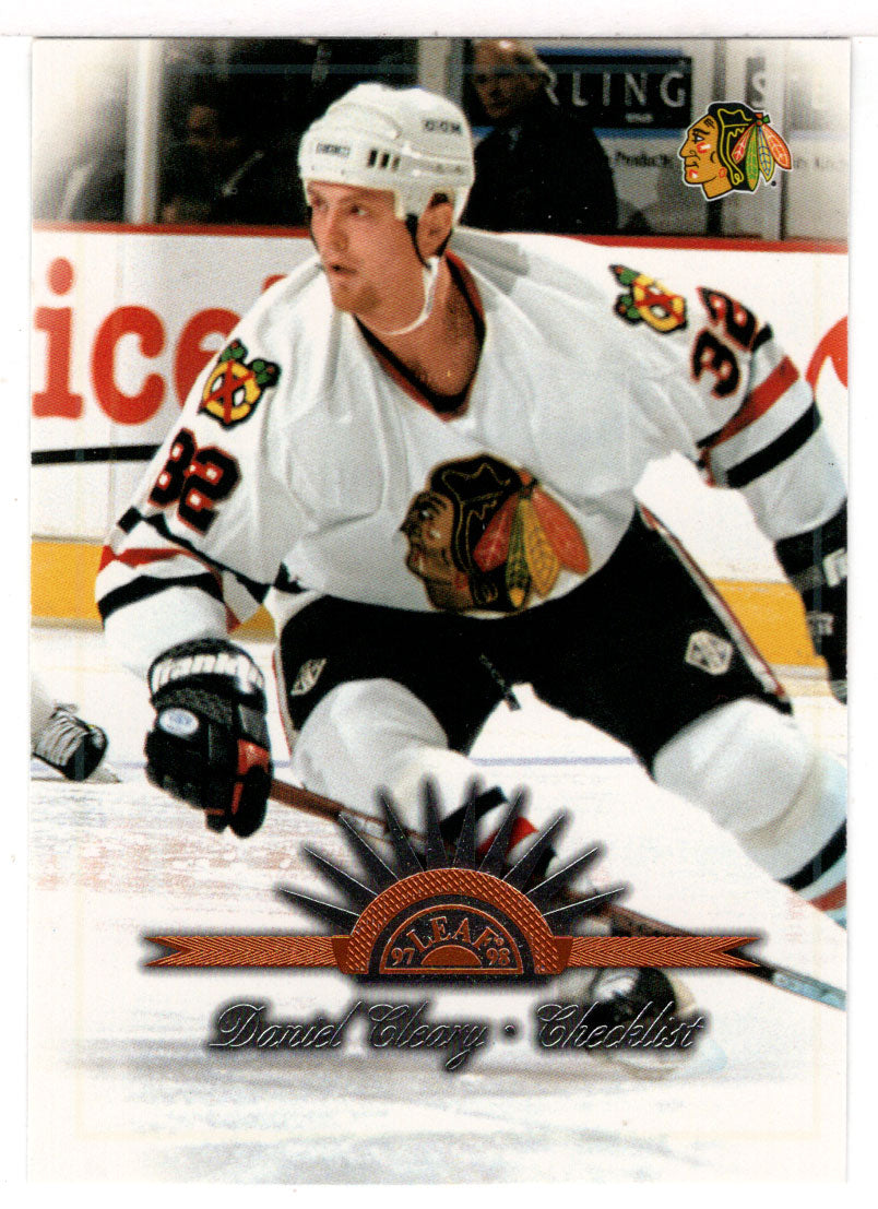 Daniel Cleary - Chicago Blackhawks - Checklist # 6 (NHL Hockey Card) 1997-98 Leaf # 200 Mint