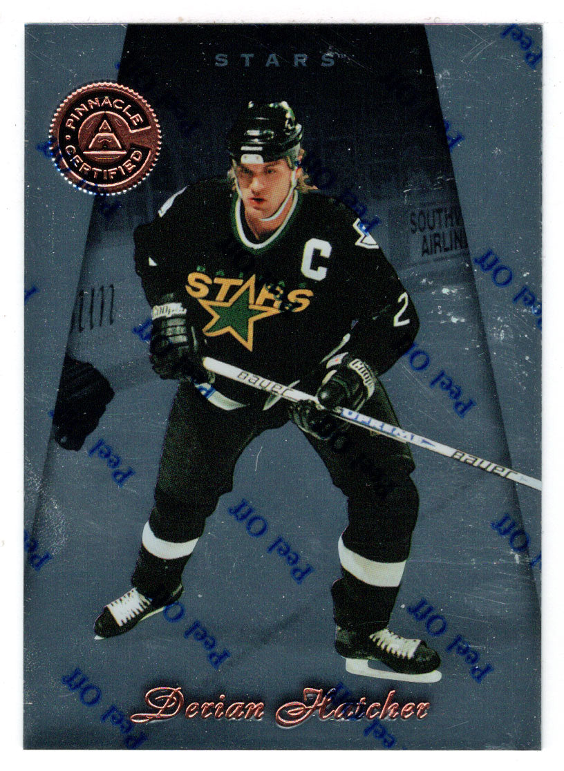 Derian Hatcher - Dallas Stars (NHL Hockey Card) 1997-98 Pinnacle Certified # 54 Mint