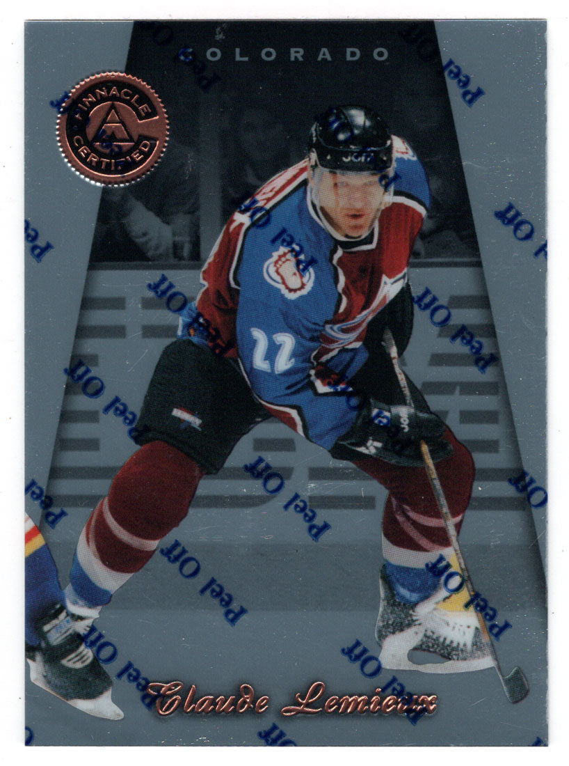 Claude Lemieux - Colorado Avalanche (NHL Hockey Card) 1997-98 Pinnacle Certified # 129 Mint