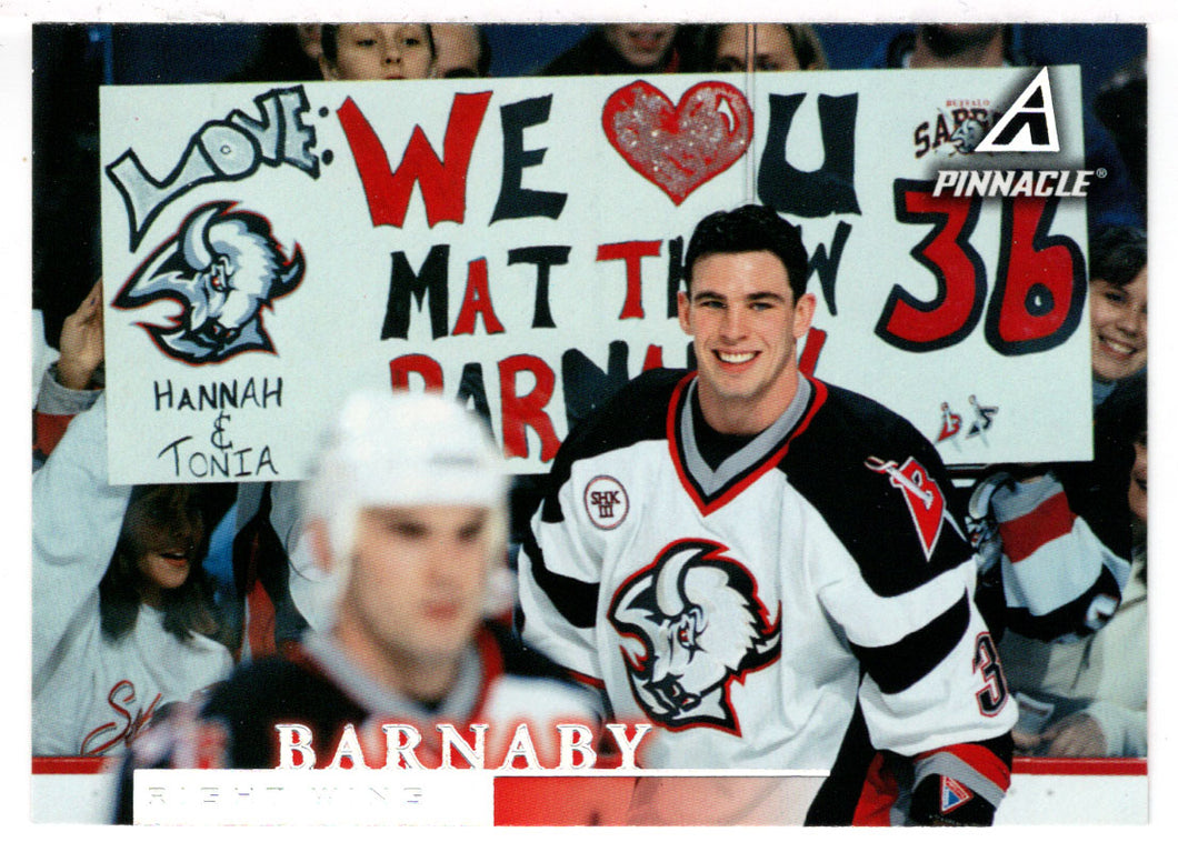 Matthew Barnaby - Buffalo Sabres (NHL Hockey Card) 1997-98 Pinnacle # 108 Mint