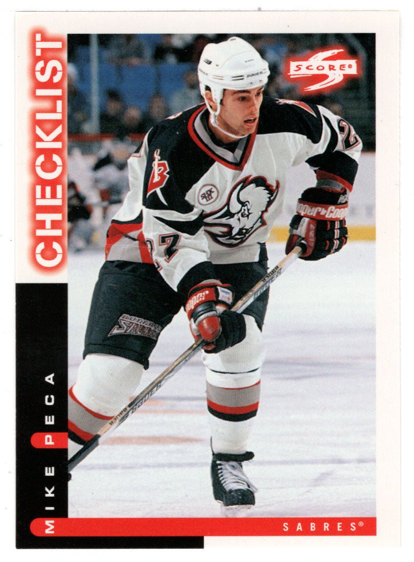 Mike Peca - Buffalo Sabres - Checklist (NHL Hockey Card) 1997-98 Score # 268 Mint