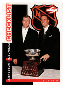Martin Brodeur - Mike Dunham - New Jersey Devils - Checklist (NHL Hockey Card) 1997-98 Score # 269 Mint