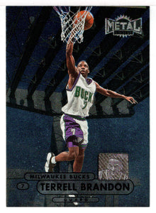 Terrell Brandon - Milwaukee Bucks (NBA Basketball Card) 1997-98 Skybox Metal Universe Championship # 28 Mint