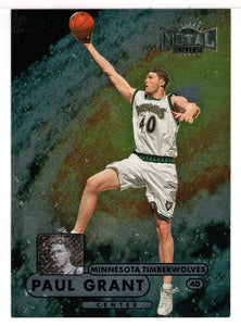 Paul Grant RC - Minnesota Timberwolves (NBA Basketball Card) 1997-98 Skybox Metal Universe Championship # 52 Mint