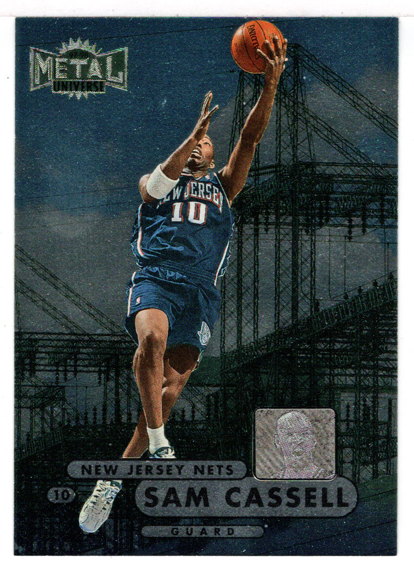 Sam Cassell - New Jersey Nets (NBA Basketball Card) 1997-98 Skybox Metal Universe Championship # 58 Mint