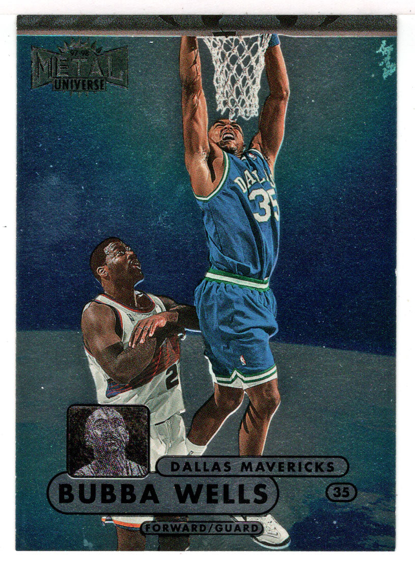 Bubba Wells RC - Dallas Mavericks (NBA Basketball Card) 1997-98 Skybox Metal Universe Championship # 74 Mint