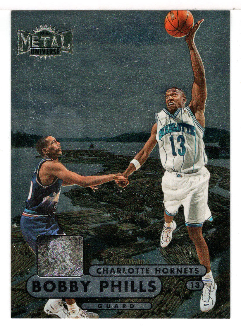 Bobby Phills Charlotte Hornets (NBA Basketball Card) 1997-98 Skybox Metal  Universe Championship 92 Mint