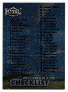 Checklist # 1 (NBA Basketball Card) 1997-98 Skybox Metal Universe Championship # 99 Mint