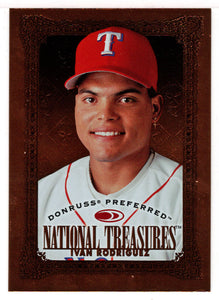 Ivan Rodriguez - Texas Rangers - National Treasures (MLB Baseball Card) 1997 Donruss Preferred # 186 Mint