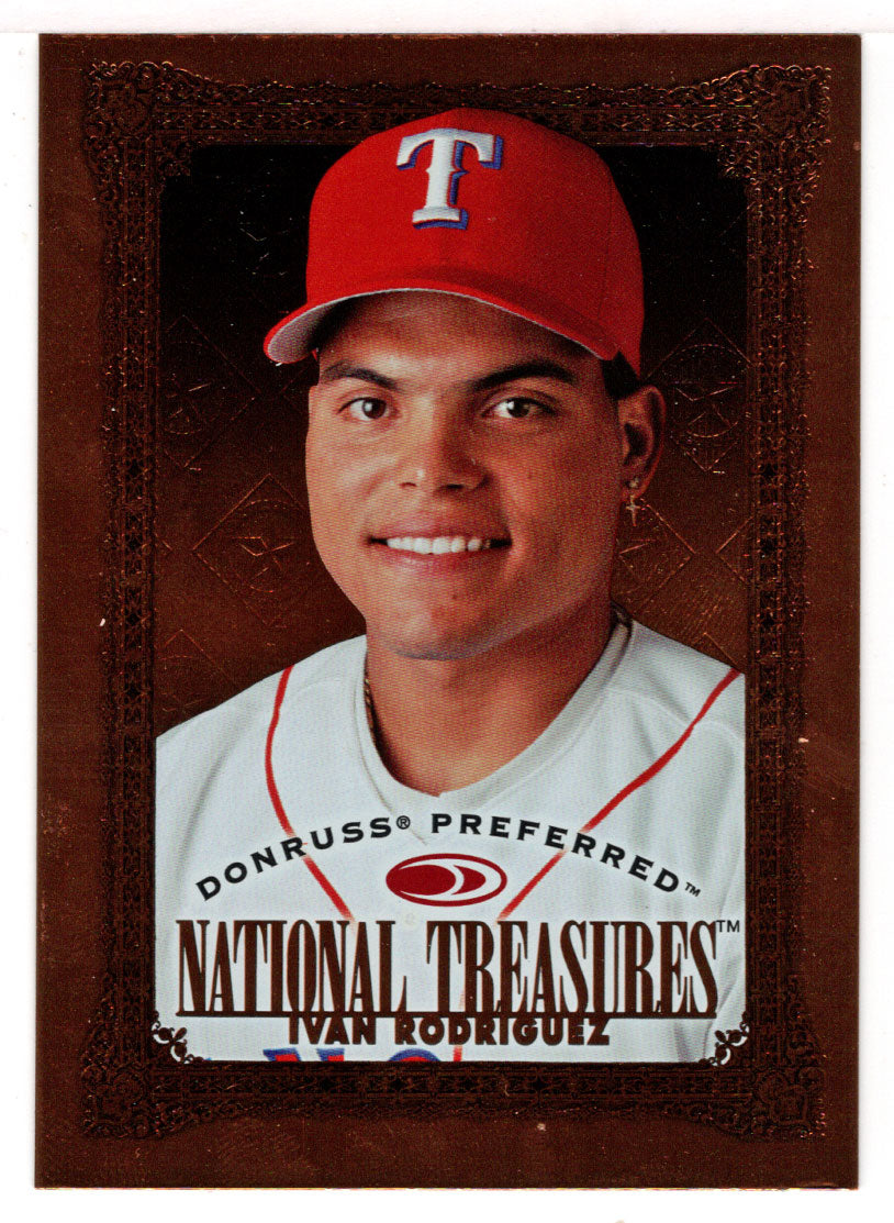 Ivan Rodriguez - Texas Rangers - National Treasures (MLB Baseball Card) 1997 Donruss Preferred # 186 Mint