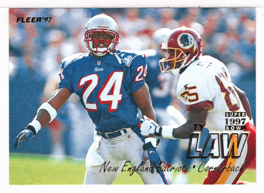 Ty Law - New England Patriots - Super Bowl (NFL Football Card) 1997 Fleer # 15 Mint