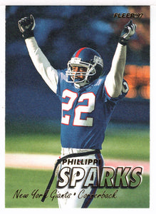 Phillippi Sparks - New York Giants (NFL Football Card) 1997 Fleer # 40 Mint