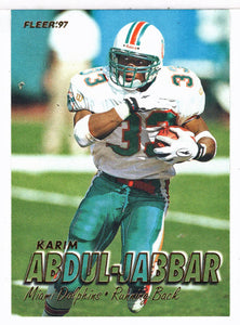 Karim Abdul-Jabbar - Miami Dolphins (NFL Football Card) 1997 Fleer # 75 Mint