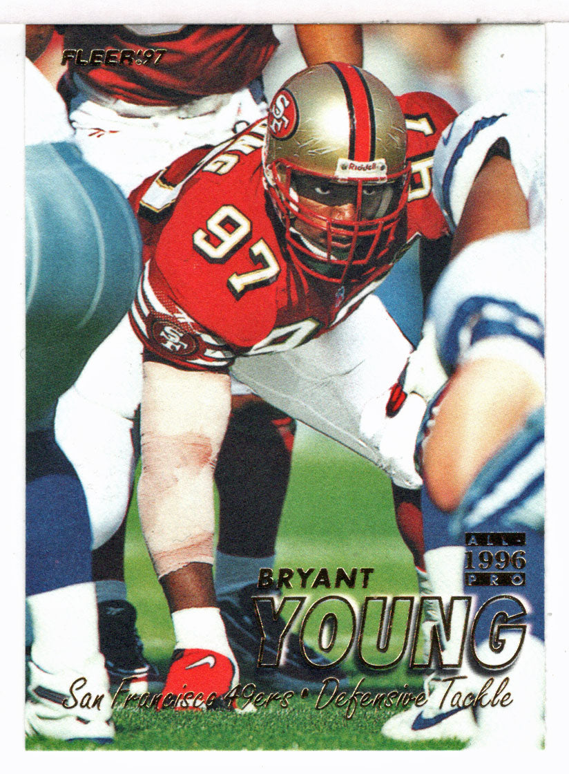 Bryant Young - San Francisco 49ers - All-Pro (NFL Football Card) 1997 Fleer # 81 Mint