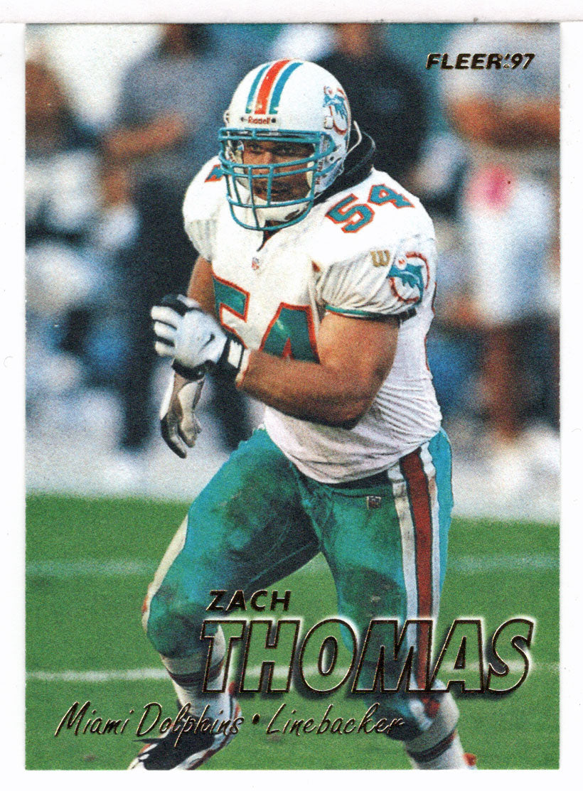 Zach Thomas - Miami Dolphins (NFL Football Card) 1997 Fleer # 97 Mint