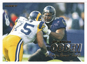 Jonathan Ogden - Baltimore Ravens (NFL Football Card) 1997 Fleer # 113 Mint