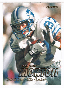 Johnnie Morton - Detroit Lions (NFL Football Card) 1997 Fleer # 128 Mint