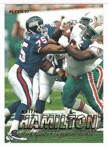 Keith Hamilton - New York Giants (NFL Football Card) 1997 Fleer # 164 Mint