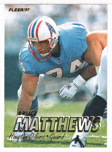 Bruce Matthews - Houston Oilers (NFL Football Card) 1997 Fleer # 170 Mint