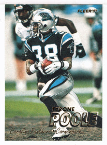 Tyrone Poole - Carolina Panthers (NFL Football Card) 1997 Fleer # 174 Mint