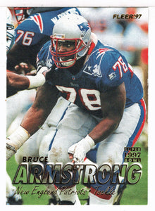 Bruce Armstrong - New England Patriots - Super Bowl (NFL Football Card) 1997 Fleer # 176 Mint