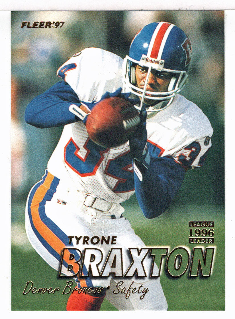 Tyrone Braxton - Denver Broncos - League Leader (NFL Football Card) 1997 Fleer # 190 Mint