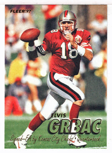 Elvis Grbac - Kansas City Chiefs (NFL Football Card) 1997 Fleer # 212 Mint