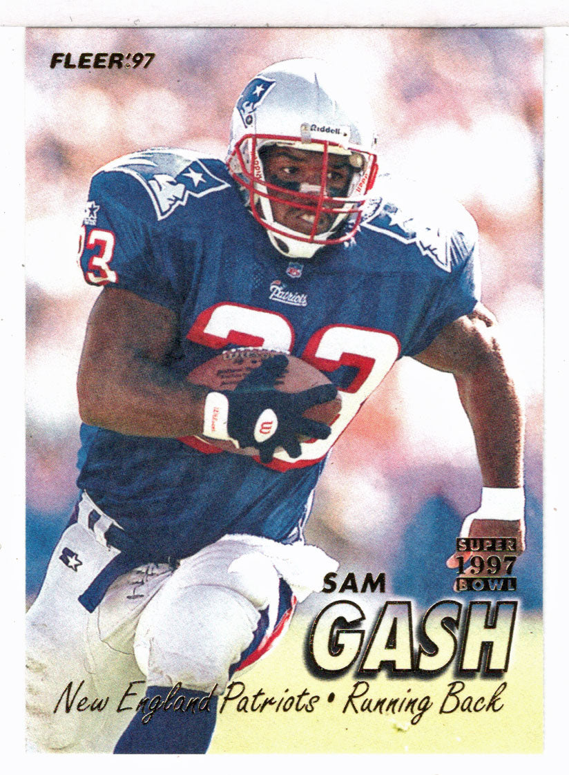 Sam Gash - New England Patriots - Super Bowl (NFL Football Card) 1997 Fleer # 253 Mint