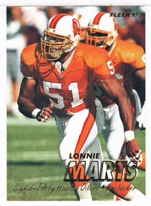 Lonnie Marts - Houston Oilers (NFL Football Card) 1997 Fleer # 254 Mint