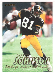 Charles Johnson - Pittsburgh Steelers (NFL Football Card) 1997 Fleer # 256 Mint