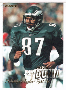 Jason Dunn - Philadelphia Eagles (NFL Football Card) 1997 Fleer # 261 Mint