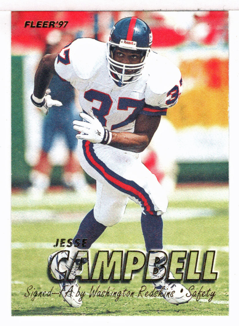 Jesse Campbell - Washington Redskins (NFL Football Card) 1997 Fleer # 269 Mint