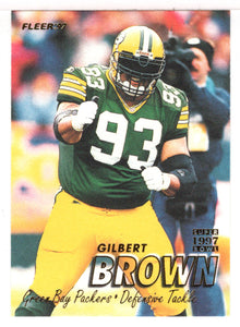 Gilbert Brown - Green Bay Packers - Super Bowl (NFL Football Card) 1997 Fleer # 306 Mint