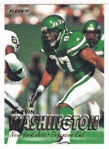 Marvin Washington - New York Jets (NFL Football Card) 1997 Fleer # 316 Mint