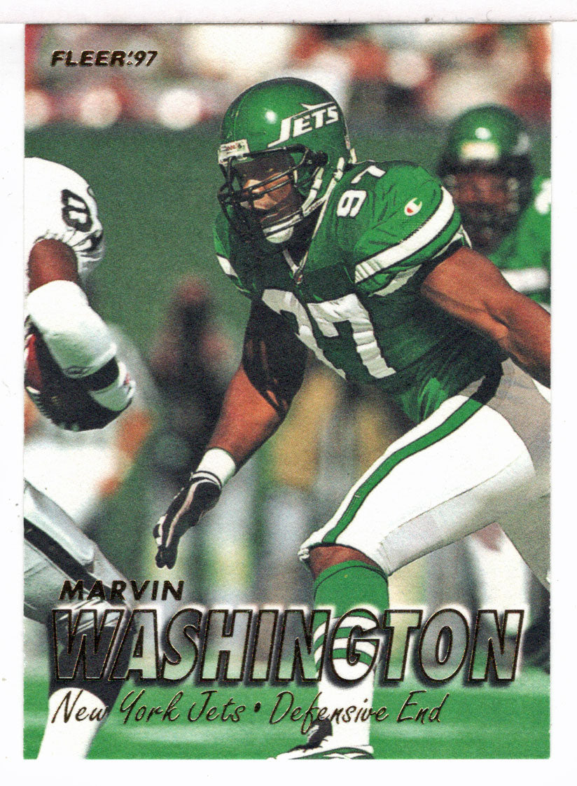 Marvin Washington - New York Jets (NFL Football Card) 1997 Fleer # 316 Mint