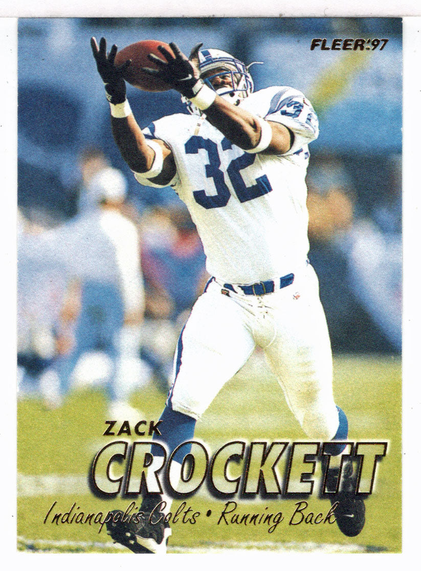 Zack Crockett - Indianapolis Colts (NFL Football Card) 1997 Fleer # 340 Mint