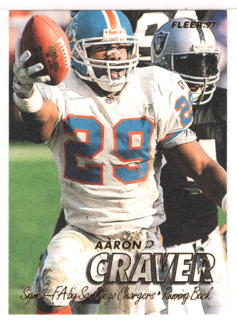 Aaron Craver - San Diego Chargers (NFL Football Card) 1997 Fleer # 347 Mint