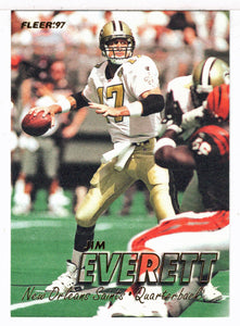 Jim Everett - New Orleans Saints (NFL Football Card) 1997 Fleer # 348 Mint