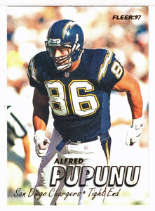 Alfred Pupunu - San Diego Chargers (NFL Football Card) 1997 Fleer # 367 Mint