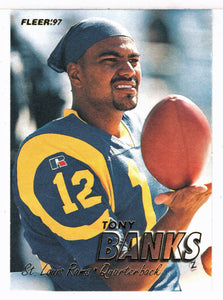 Tony Banks - St. Louis Rams (NFL Football Card) 1997 Fleer # 380 Mint