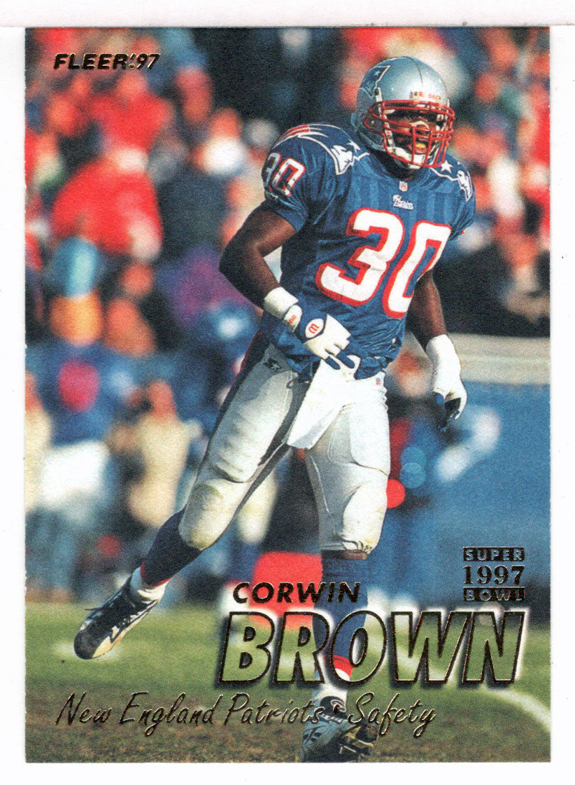 Corwin Brown - New England Patriots - Super Bowl (NFL Football Card) 1997 Fleer # 388 Mint