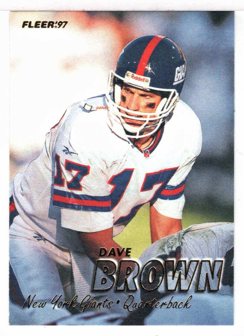 Dave Brown - New York Giants (NFL Football Card) 1997 Fleer # 397 Mint