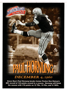 Paul Hornung - Green Bay Packers - Million Dollar Moments (NFL Football Card) 1997 Fleer # 11 Mint