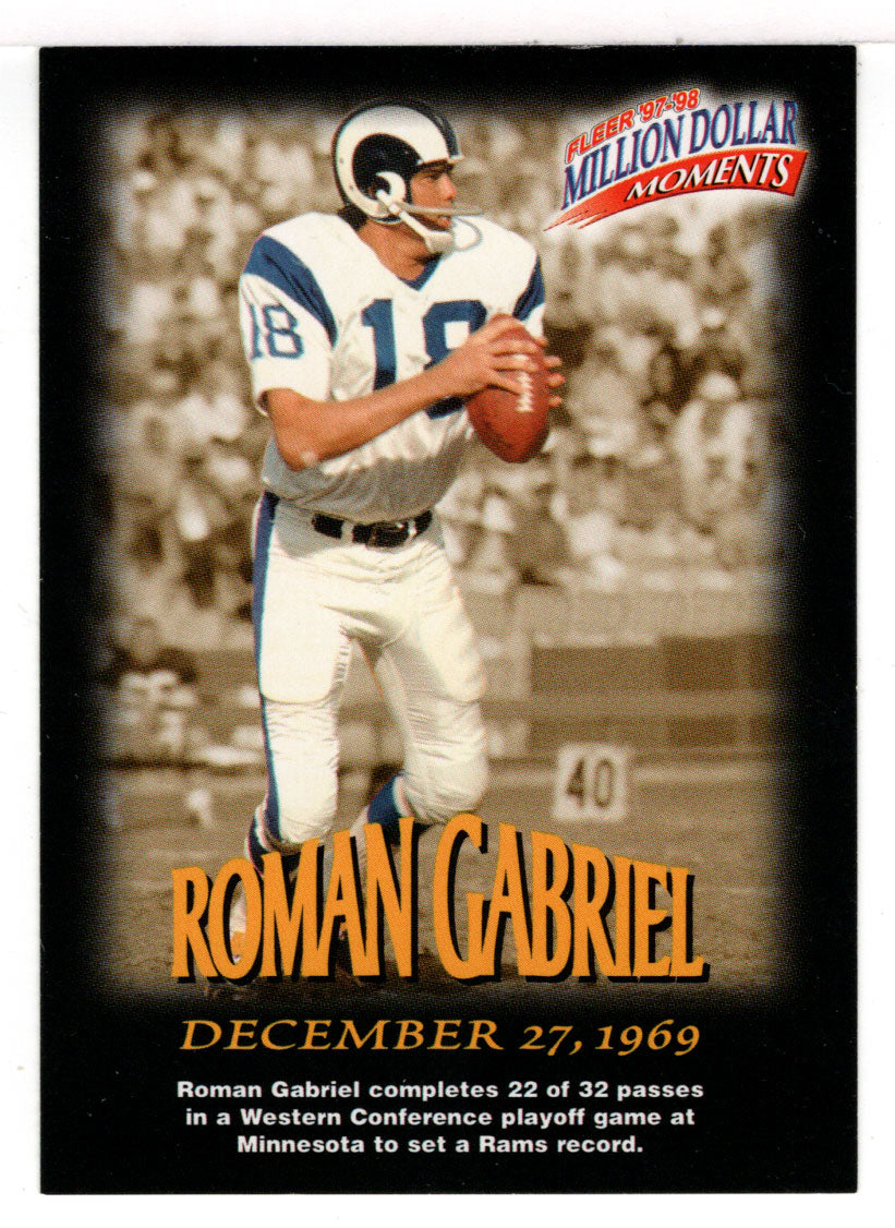 Roman Gabriel - Los Angeles Rams - Million Dollar Moments (NFL Football Card) 1997 Fleer # 37 Mint