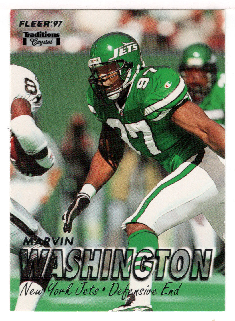 Marvin Washington - New York Jets - Traditions Crystal (NFL Football Card) 1997 Fleer # 316 Mint