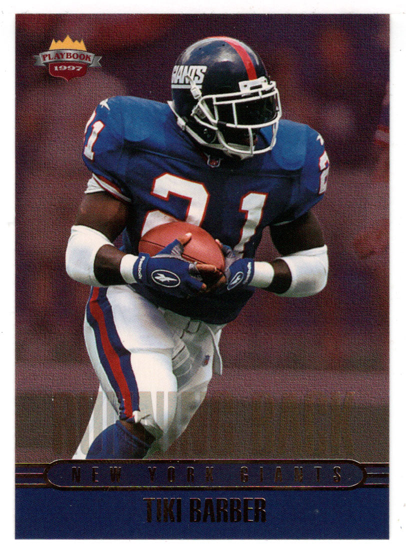 Tiki Barber RC - New York Giants (NFL Football Card) 1997 Score Board Playbook - RK # 4 Mint